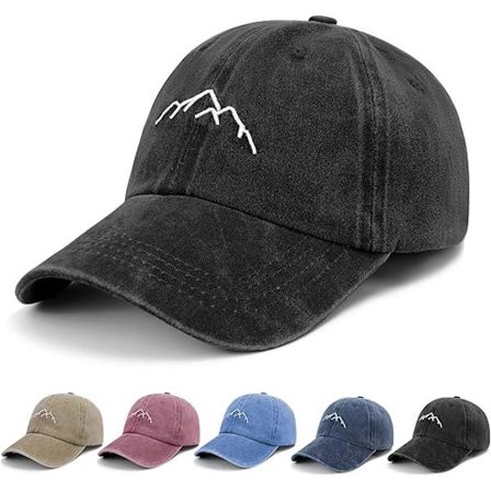 1. baseballcaps for menn - Vintage vasket pappa hatt peak caps justerbar bomull unisex