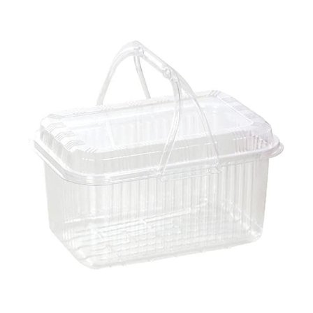 20 stk. gennemsigtige frugtkasser i plast, håndkurv, opbevaringsbeholdere