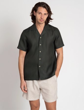 The Resort Co. Linen Resort Shirt Eucalyptus - Green - S