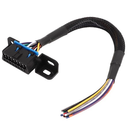 OBD2 Hun Åben Kabel 16PIN Holdbar Robust Slidstærk Dash Port Pigtail Fast Ledningsnet Bil