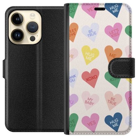 Kompatibelt Lommeboketui til Apple Apple iPhone 15 Pro CandyHearts