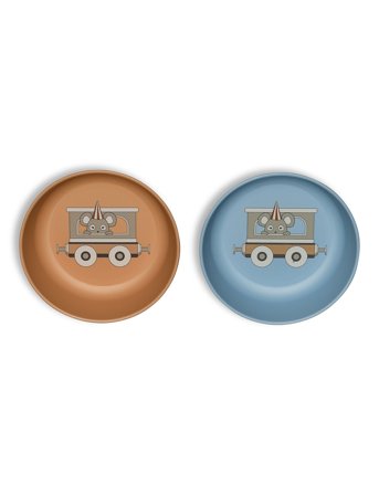 Nuuroo Villum Pla Deep Plate 2-Pack - Multi/patterned - 14X4.5CM