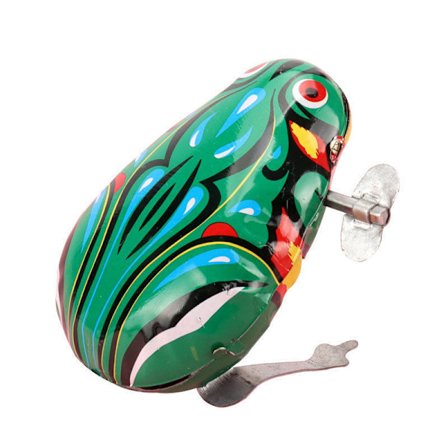 Pelti Tin Frog Hyppäävä Sammakko Kellokone Lapset Vauvan Lelut Klassinen 80-luku