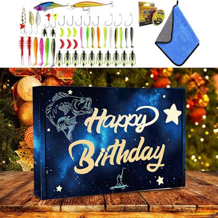 Adventskalender 2025, 3D Adventskalender, 24-dagers fiske-julefiske for voksne