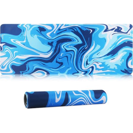 Gaming mussemåtte med blød og glat overflade og skridsikker gummibase lavet af blødt stof 800x300x3 mm blå