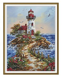 Stickpackung Bild Leuchtturm