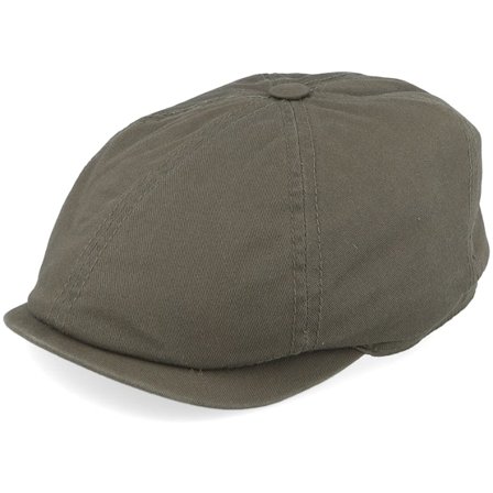 Stetson - Green - flatcap - Cap - 6-panel Cap Cotton Twill Military Olive Flat Cap - Hatstore