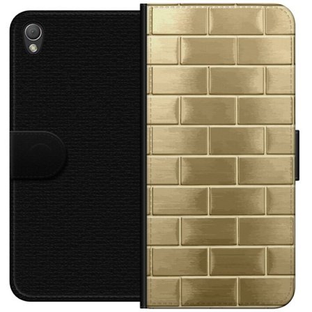 Plånboksfodral till Sony Xperia Z3 med Gyllene Murstenar