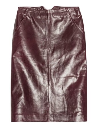 REMAIN Birger Christensen | Midi Leather Skirt | 34