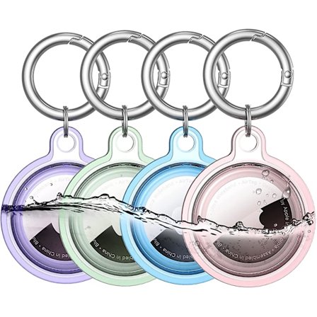 4-pak vandtæt Airtag nøglering, 4-pak Apple Airtag nøglering