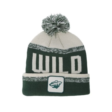 Fanatics - NHL Green pom Beanie - Minnesota Wild Thrive Dark Green/Natural Pom @ Hatstore