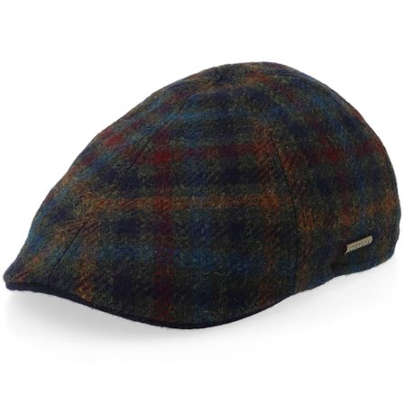 Stetson - Grön flatcap Keps - Texas Wool Olive/Navy Flat Cap @ Hatstore