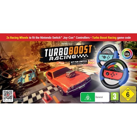Turbo Booster Racing - Kit (rattar + spel) - Nintendo Switch-spel - Kod i en låda
