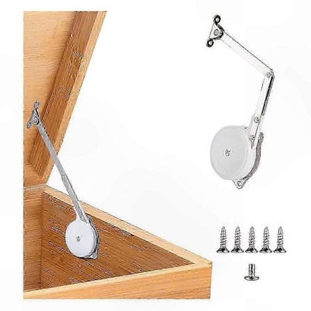 Myke lukkhengsler kompatible med lekekasser, oppbevaringskister i tre og kister - 1 pakke lokkstøttehengsler