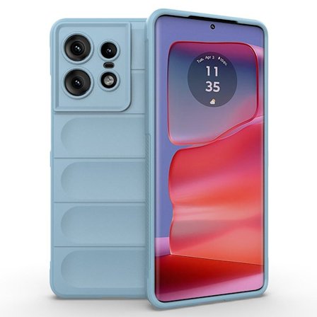 Mjukt greppformat Motorola Edge 50 Pro skal - Baby Blå