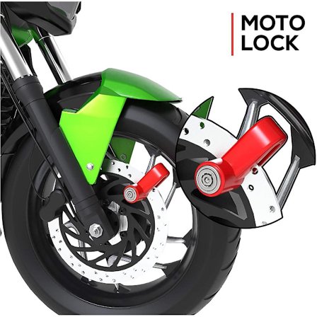 Lås - Heavy Duty Block Tyverisikring Bremseklods Rotor Hjul Lås Til Motorcykel Cykel Scooter