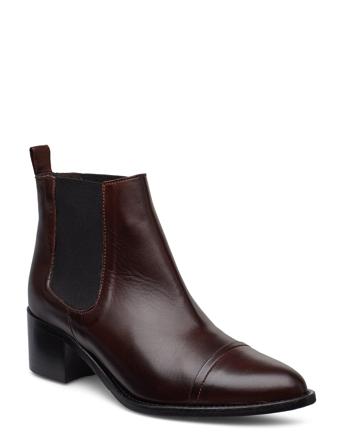 Biacarol Dress Chelsea Shoes Boots Ankle Boots Ankle Boot - Heel Brun Bianco