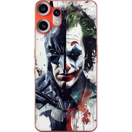 Yhteensopiva Puhelinkuori Nothing Nothing CMF Phone 2 Pro Jakettu muotokuva Batmanista ja Jokerista dramaattisessa kuvituksessa, kuvankaunis supersank