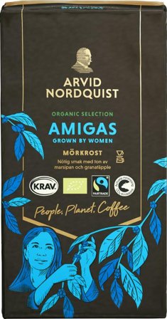ARVID NORDQUIST Kaffe Amigas extramörk 450g - Lyreco - Kök och servering - Kaffe och te - Bryggkaffe