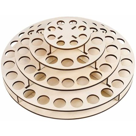 64 Huller DIY Træflaske Opbevaringsarrangør Stativ Værktøjer