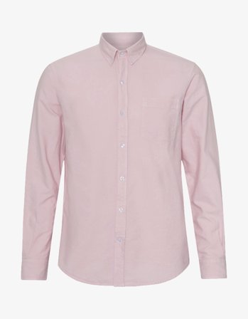 Organic Button Down Shirt - Faded Pink - L