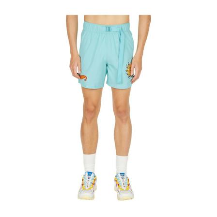 Adidas, Graphic Print Track Shorts Niebieski, Mężczyzna, Rozmiar: L