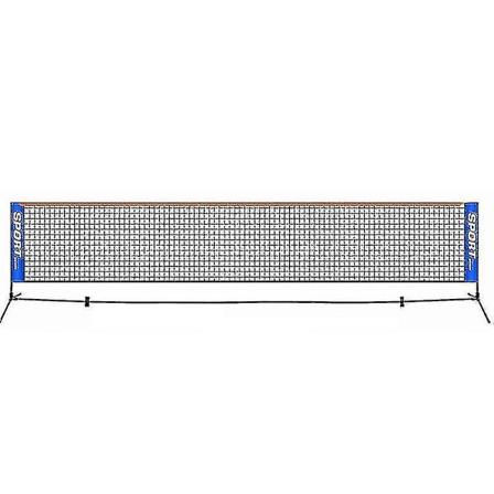 Bærbart sammenklappeligt tennisnet: perfekt til børn og voksne - kort tennisnet, 6,1 m længde (1 stk., sort)