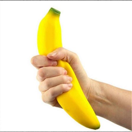 18 cm Jumbo Squishy Banaani Hihnat Koristeet Väärennetty Ruoka Keräilylelut