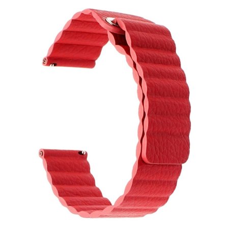 Samsung Gear Sport / Samsung Galaxy Watch Active 2 40 / 44mm klockarmband i läder - Röd