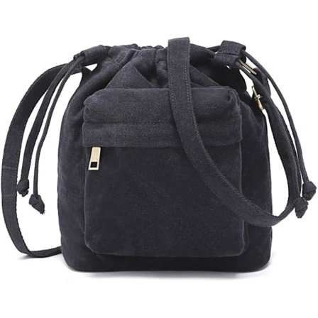 Dame Lille Canvas Taske Crossbody Taske Dame Sød Lille Snøre Spandtaske Boho Tasker