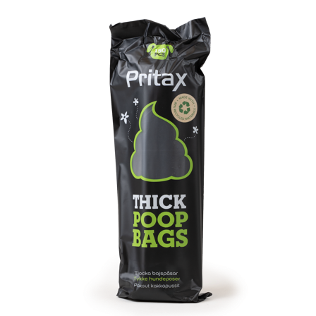 Pritax - Bæsjeposer Thick 150-p Svart - Hund - ZOO.no