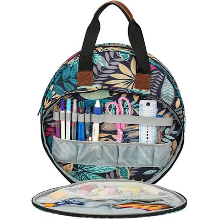 Broderiveske, Bærbar Veske for Broderiprosjekter og Korsstingverktøysett, Bare Veske