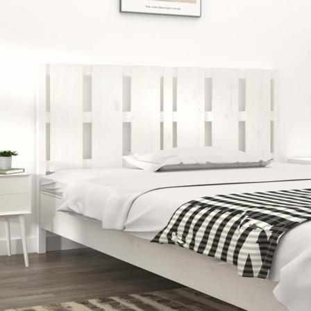 Vidaxl Sänggavel Vit 155,5x4x100 Cm Massiv Furu Vit
