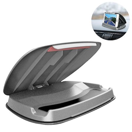 Mobiltelefonholder til bilen, Mobiltelefonholder til bil, Smartphone instrumentbræt bilholder med anti-slip, kompatibel med alle 3-7 tommer enheder