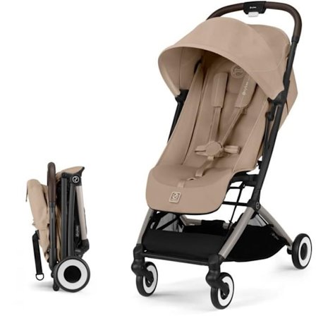 CYBEX - Ultrakompakt och bekväm barnvagn - ORFEO - 4 hjul - Mandelbeige