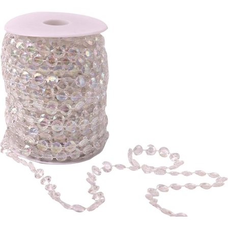 30M Bryllup Hjem Krystall Akryl Girlander Diamant Strand Perle Fest Gardin Jul Fest Dekor DIY