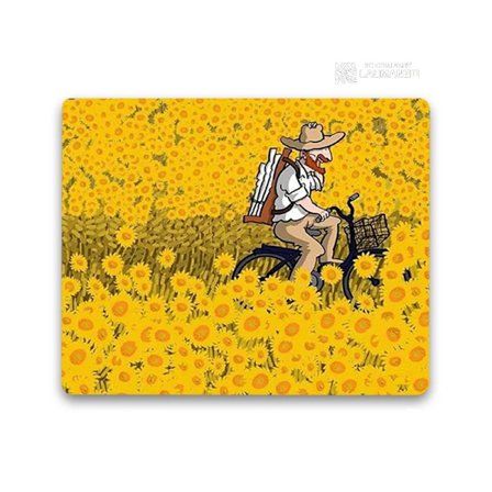 Liten musmatta tecknad Van Gogh illustration PC Gamer-skåp tangentbord skrivbordsmatta datorspelstillbehör musmatta animemattor JH003778 18x22cm