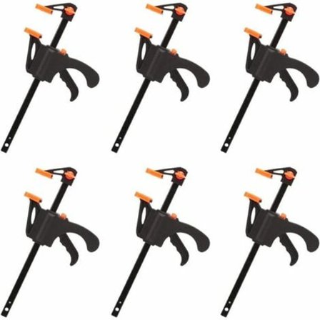 Pieces Bar Clamps Ratchet Bar Clamp, 4 Tums Ratchet Clamp, Träbearbetningsverktygsset, Snabbspänne för Träbearbetning