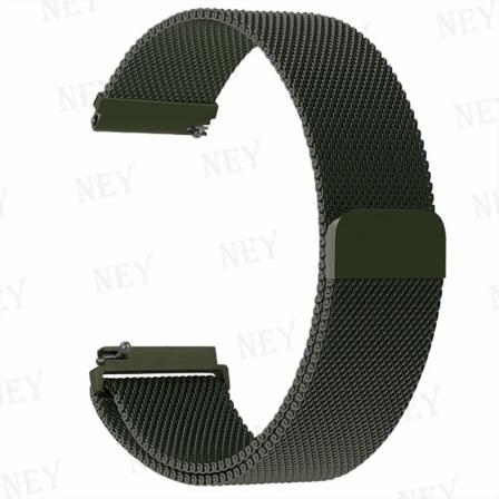 Milaneslinga för Samsung Galaxy Watch 6/5/4/6 Classic/active2 band 22/20mm Metall magnetiskt armband Huawei GT 4-3- pro-2-2e rem Olive 18 22MM watch 