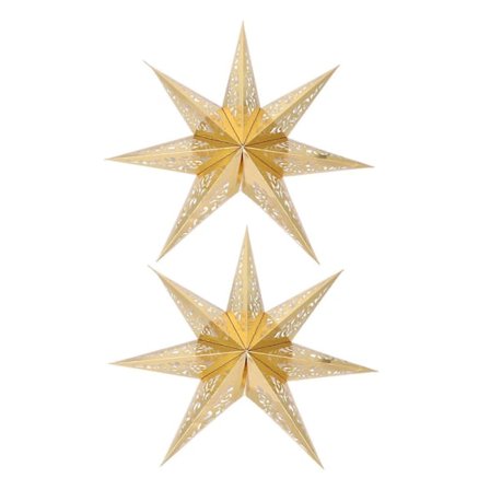 2 st Bröllop Stjärna Lampskärm Stjärnfestival Ljusskydd Köpcentrum Dekor Gyllene