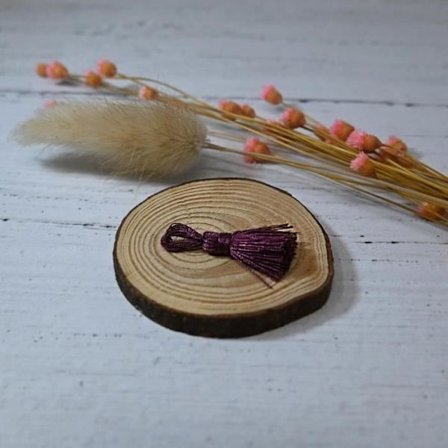 Litet bomullspumphänge - DIY Gravid Bola - Lila