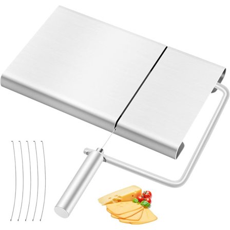 Ostehøvel - Rustfritt ståltråd, ostekutter med 5 reservetråder