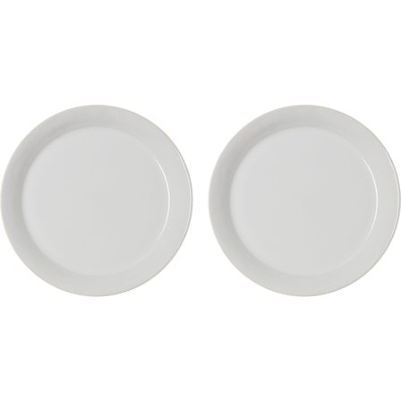 Potteryjo DAGA middagstallerken, Ø25, white, 2 stk. - Hvid | KitchenOne