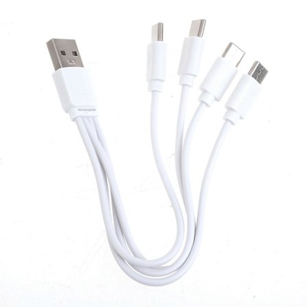 Dubbel/Fyrport USB till Typ C Splitter Laddningskabel USB C Splitterkabel Snabbladdningssladd med 2/4 Typ C Hankontakt (FMY)
