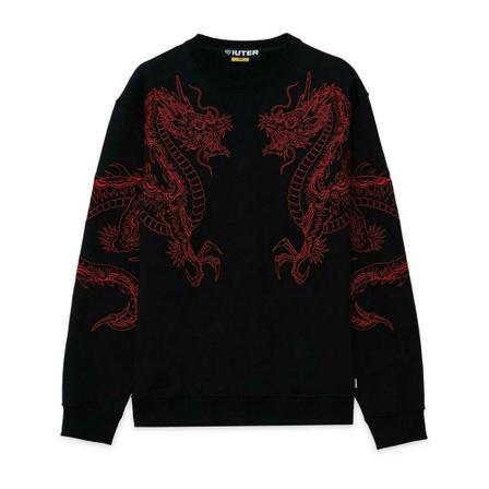 Iuter Dragon Sweatshirt Sort, Herre Sweatshirts