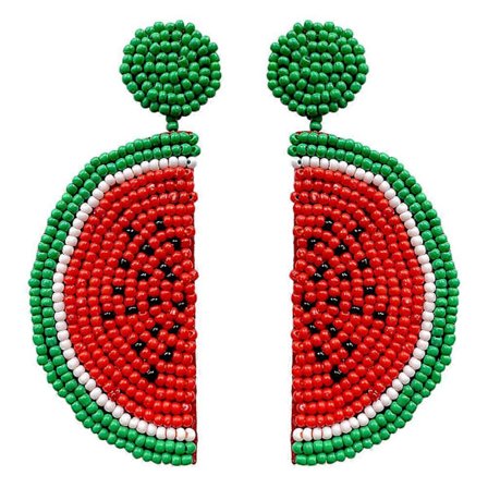 1 par stilfulde vandmelon øreringe frugt-stylede øredråber dame øresmykker