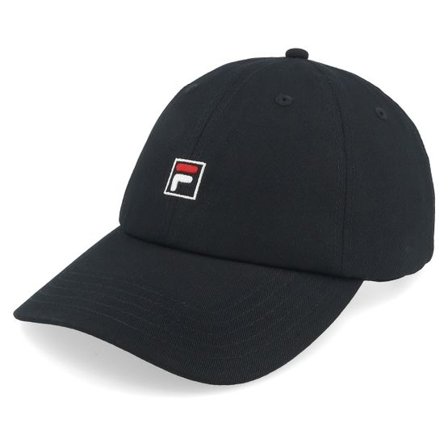 Fila - Svart Keps - Milano Low Profile Logo Cap Black Dad Cap @ Hatstore