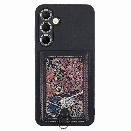 För Samsung Galaxy A55 5G Mobilskal med Galaxy Kortfack Ställ RFID-skydd - D