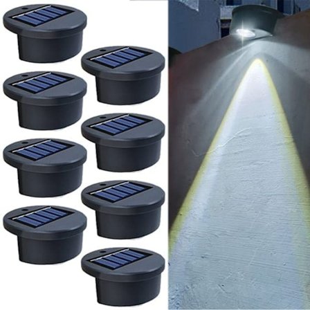 4/8/12/16/20-pak solcellelamper udendørs – Vandtætte LED-lamper til trapper & ved poolkant_OF