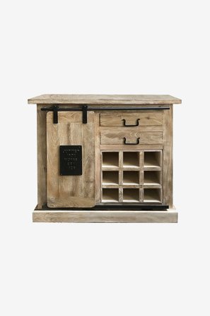 Loft24 - Skænk Tanja 1 låge/2 skuffer - Grå - Skænke & sideboards - Fra Homeroom